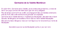 Germaine de la valette monbrun