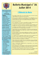 Bulletin municipal de juillet 2014