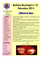 Bulletin municipal de décembre 2014